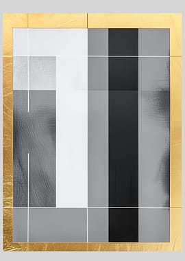 Gold and Grey Letter I