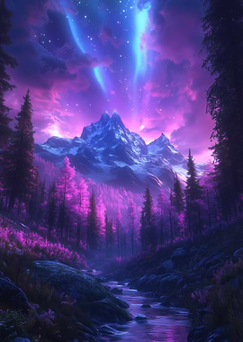 Aurora Snow Mountains