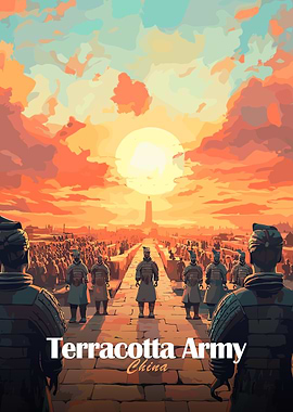 Terracotta Army Sunset