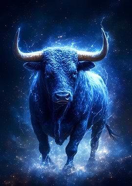 Blue Electric Bull