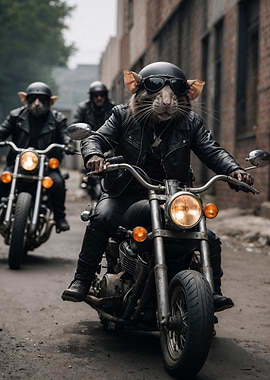 Rat on a Motorcycle