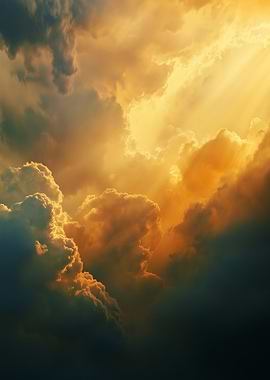 Golden Sunset Clouds