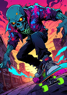 Skeleton Skateboarder