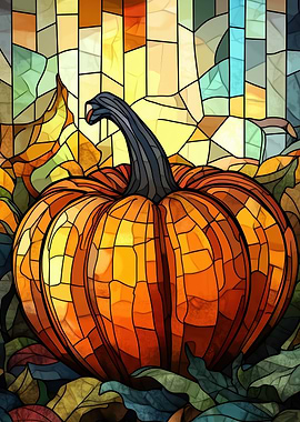 Stained Glass Pumpkin