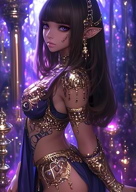 Purple-Eyed Anime Princess