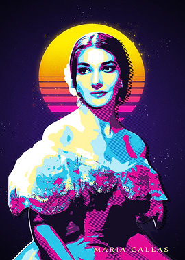 Maria Callas Retro Art