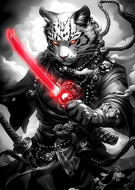 Snow Leopard Samurai