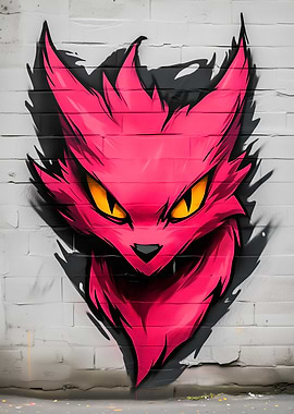 Pink Fox Graffiti