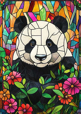 Stained Glass Panda