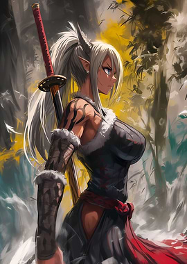 Demon Warrior with Katana