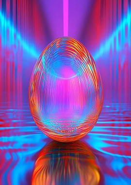 Neon Egg Sphere