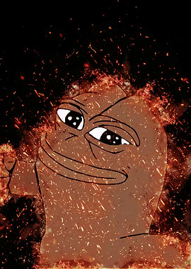 Pepe the Frog in Flames