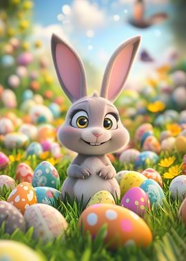Easter Bunny in a Field