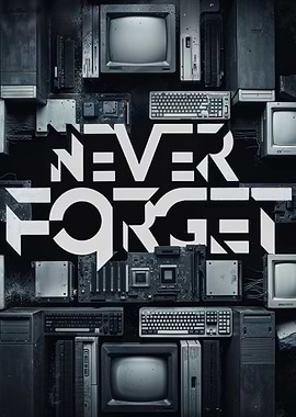 Never Forget Computer Gamer Old School Very Funny