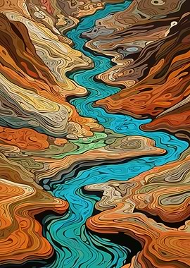 Abstract River Canyon