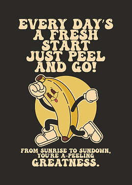 Cheerful Retro Banana