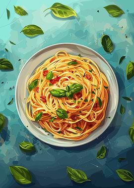 Pasta with Basil and Tomatoes