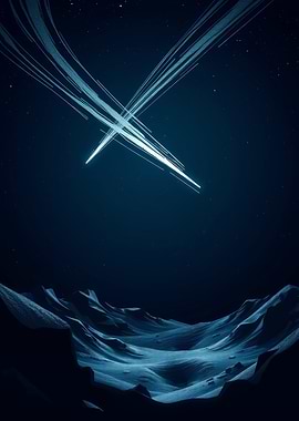 Shooting Stars Over Mountains