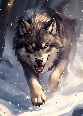 Wolf in Snow