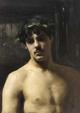 Young Man with Laurel Wreath