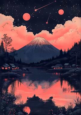 Mount Fuji Night Scene