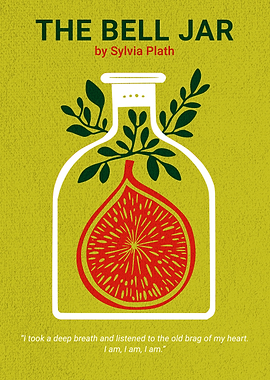 The Bell Jar Minimalist Book Cover