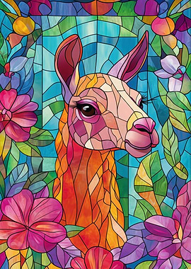 Stained Glass Llama