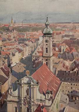 Cityscape with Church Towers