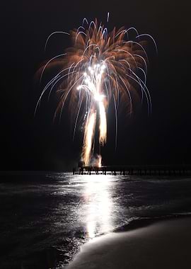 Fireworks Over Water