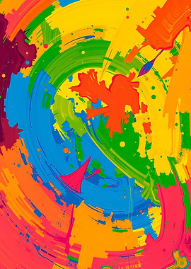 Abstract Colorful Swirls