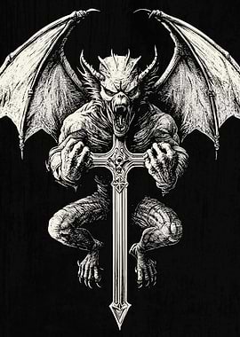 Demon with Cross