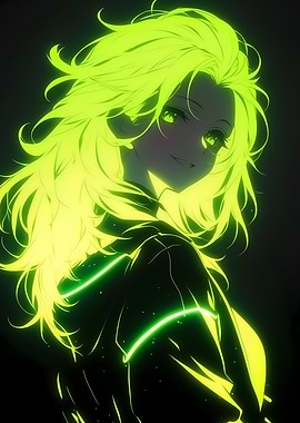 Neon Anime Girl