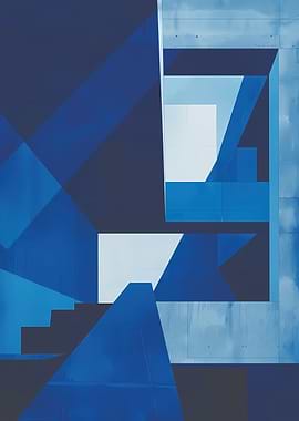 Abstract Blue Architecture