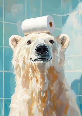 Polar Bear with Toilet Paper