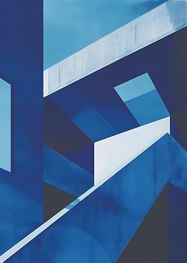 Abstract Blue Architecture
