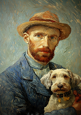 Self-Portrait with Dog