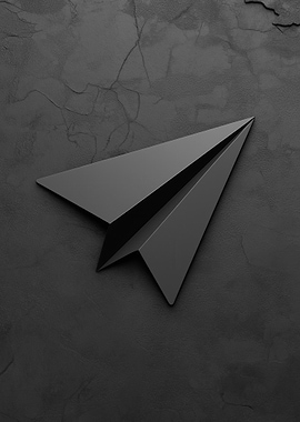 Matte Black Paper Airplane