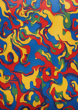 Abstract Swirl Painting