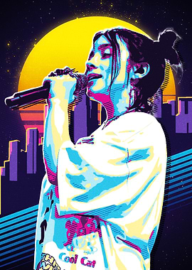 Billie Eilish Retro Pop Art
