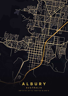 Albury Australia City Map