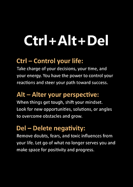 Ctrl+Alt+Del Life Mantra