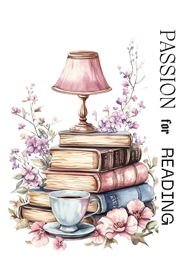 Passion for Reading | Cozy Book Lover’s Poster | Reading Nook Watercolor