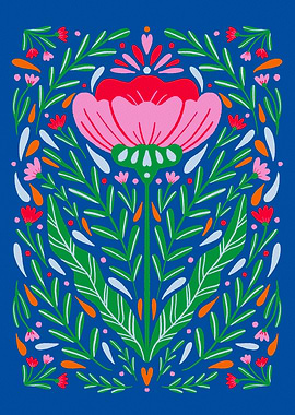 Bold symmetrical flower