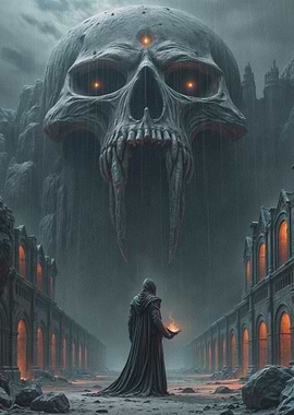 Dark Fantasy Skull Temple