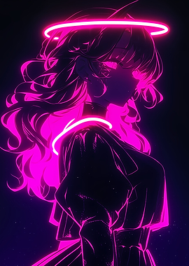 Neon Anime Girl