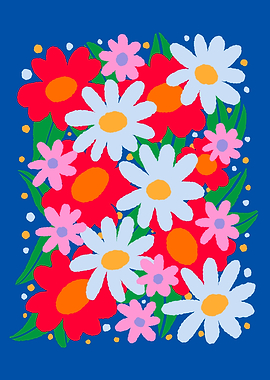 Bold colorful flowers