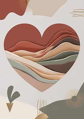 Boho Heart Romantic Valentine