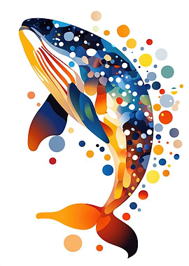 Colorful Abstract Whale