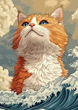 Cat in the Waves