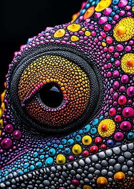 Chameleon Eye Close-up
